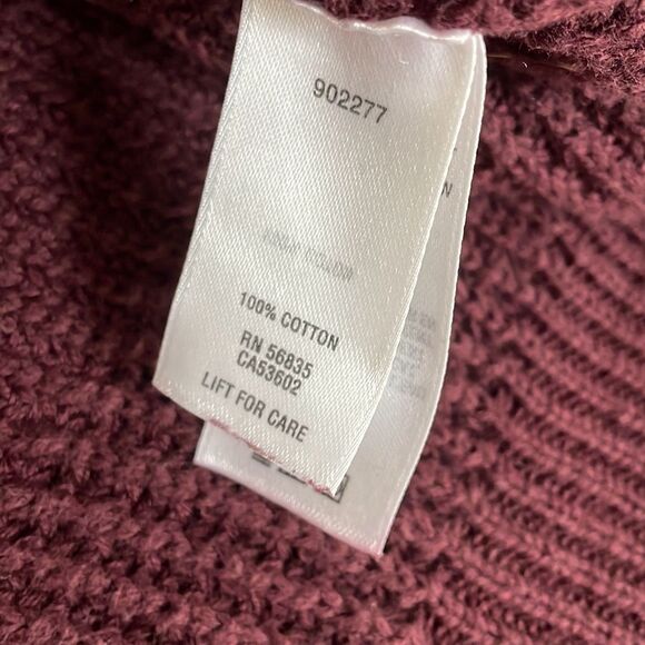 Cabela’s Burgundy Chunky Ribbed Henley Sweater XL - Picture 8 of 9
